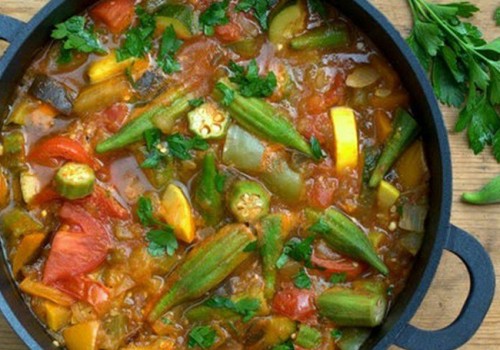 Ocra Stew With Plantain Dumpling